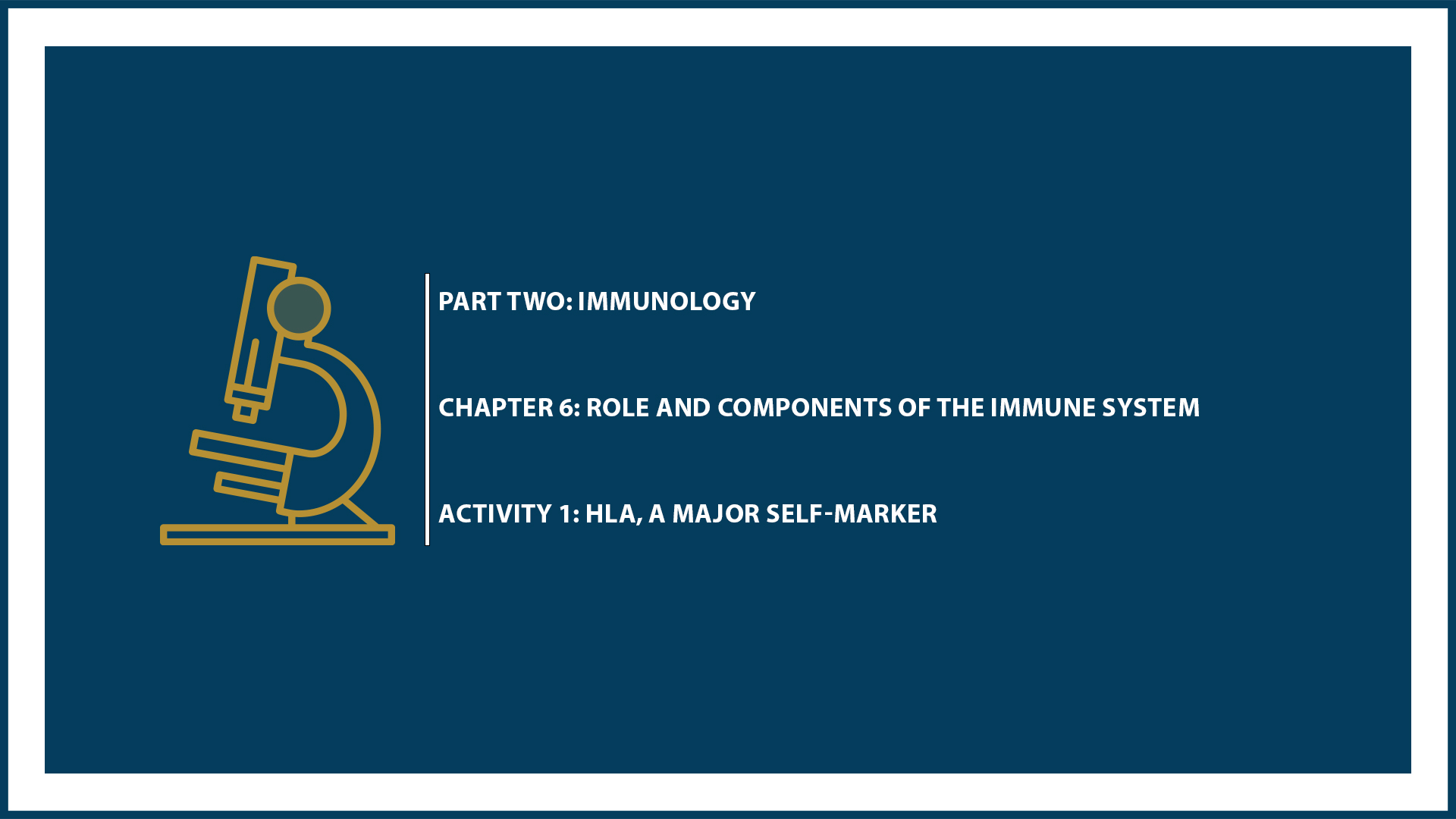 Unit Two: Chapter 6 - Document 1: HLA, a major self-marker